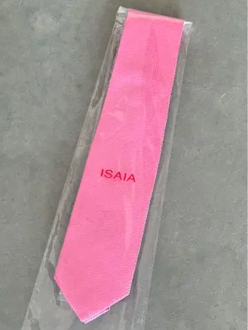 이자이아 ISAIA 핑크 헤링본 레지멘탈 넥타이