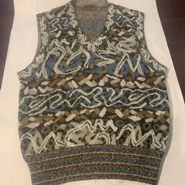MISSONI 멀티 컬러 니트 베스트 이탈리아제 오렌지 택 M