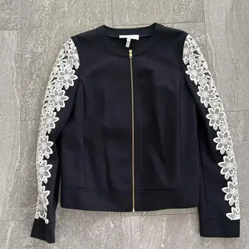 ESCADA SPORT 네이비 레이스 슬리브 블루종 36