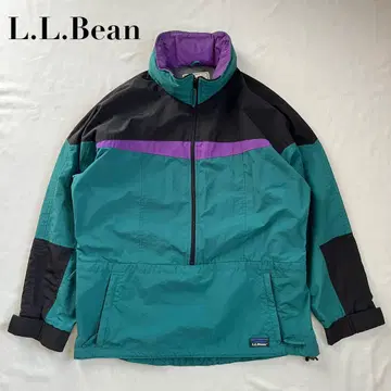 80s L.L.Bean 하프 지퍼 풀오버 나일론 자켓 L