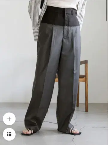 택 포함 새상품 [셀렉 모카] 허리 절개 슬랙스 팬츠