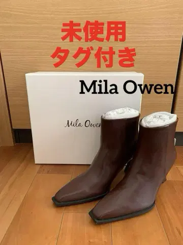 [ 미사용 새상품 ] Mila Owen 키튼 힐 숏부츠 36