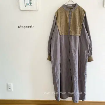 ciaopanic switch 밴드 카라 코듀로이 절개 원피스 2660