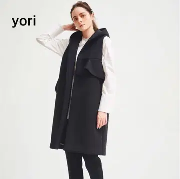 새상품급 yori 후드 부착 롱베스트