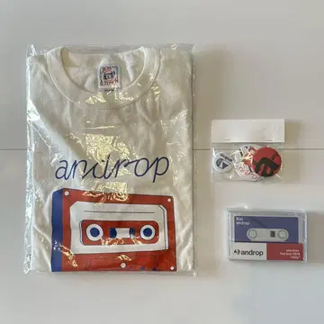[ 3점 ] androp 굿즈 세트 티셔츠 배지 메모