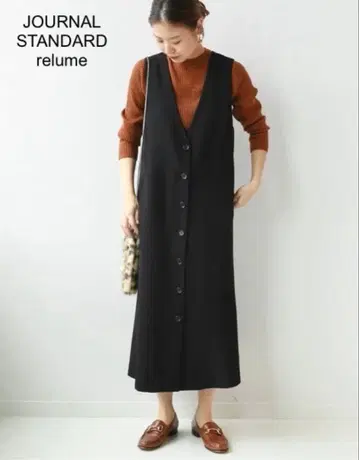 JOURNAL STANDARD 더블 크로스 V넥 오버롤 스커트