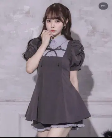 pium 프론트 리본 요크 절개 셋업 차콜