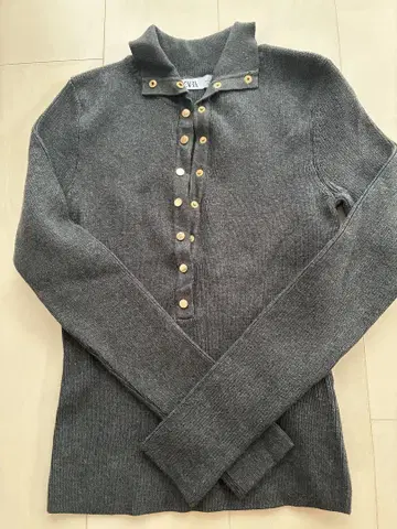 ZARA 니트 폴로 상의