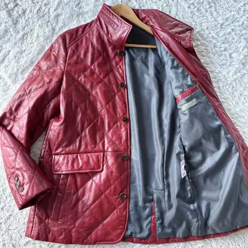 WIND ARMOR 니치와 충전솜 퀼팅 램 가죽 자켓 L