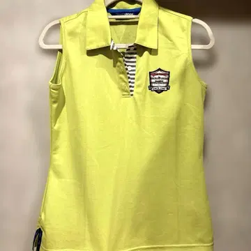 BLUE LABEL 라임 그린 슬리브리스 셔츠 골프웨어
