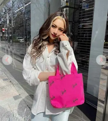 새상품 로고로고 Rady짱 토트mini 토트백 쇼킹 핑크