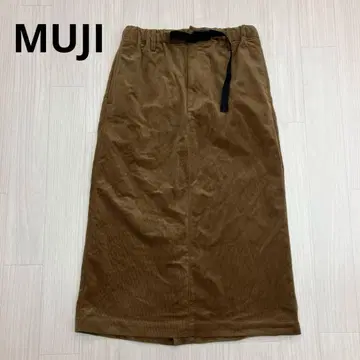 무인양품 MUJI 코듀로이 타이트 스커트 허리 벨트 포함