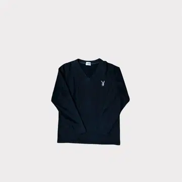 90s PlAY BOY Bunny Black V-Neck Sweat