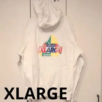 XLARGE 화이트 후드티 페이즐리