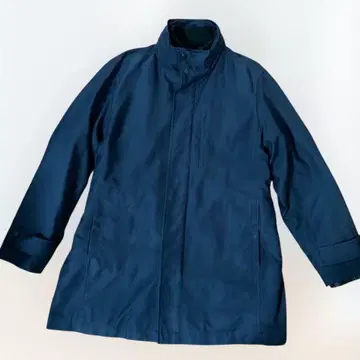 네이비 스텐카라 코트 탈부착 가능 블루종 벨트 포함 유니클로