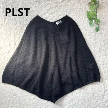 미사용 새상품*플라스테*모헤어 니트 판초 블랙 M