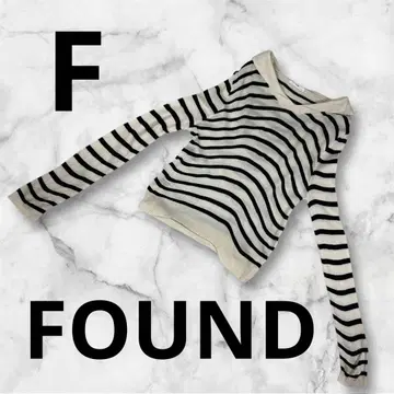 [ FOUND ] 여성용 보더 티셔츠 F 베이지 x 블랙