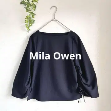 Mila Owen 미라 오웬 새상품급 소매 개더 리본 블라우스