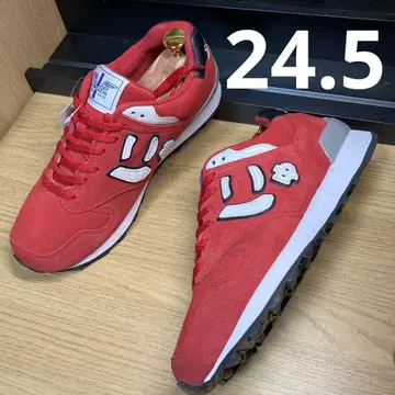 미사용 SANGACIO 뉴 Carmine 24.5cm 스웨이드 스니커즈