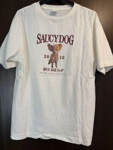 [ Saucy Dog ] 강아지 칼리지 T셔츠 L사이즈