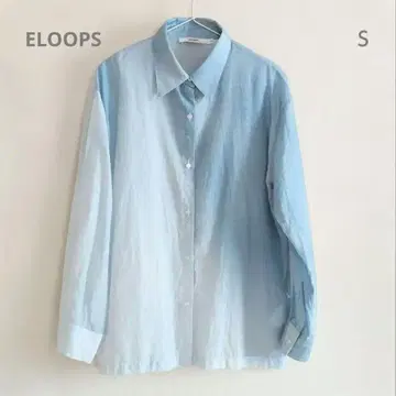 [ ELOOPS ] 그라데이션 오버사이즈 시어 셔츠 블루 S