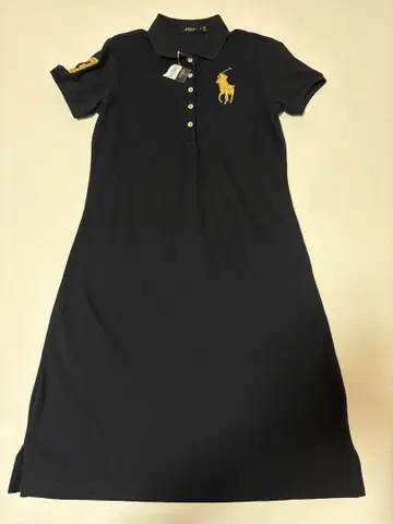 POLO 블랙 반팔 원피스