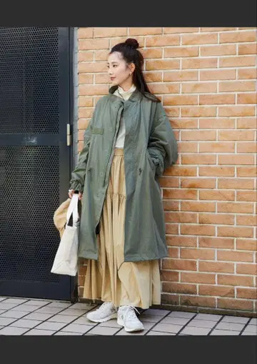 프릭스스토어 모즈 코트 롱 기장 카키