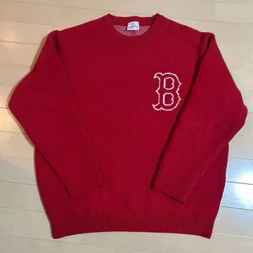 BOSTON 로고 니트 스웨터 M 사이즈 레드