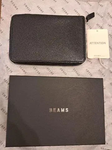BEAMS 블랙 접이식 지갑