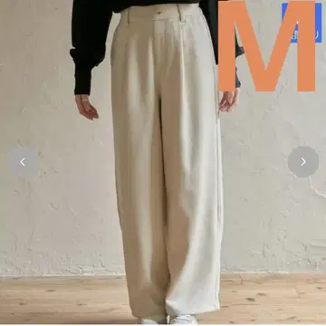 초코 아이보리 커브 팬츠 M