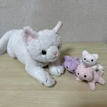 고양이 낳았어요 고양이 새끼 고양이 봉제 인형 SEGA 화이트 고양이