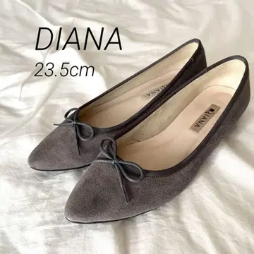 [ 새상품급 ] DIANA 스웨이드 펌프스 그레이 스틸레토 리본 포함