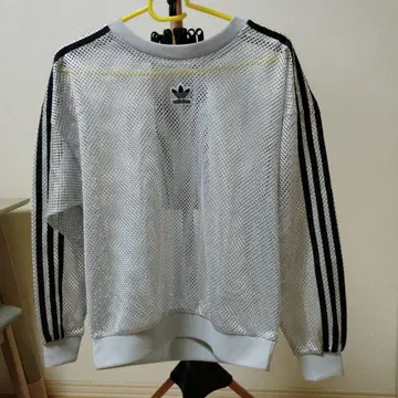 adidas 시스루 트레이닝복 실버/블랙 S 초레어 사용감 없음