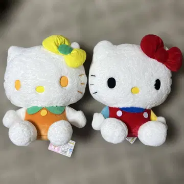 헬로키티 봉제 인형 2체 세트