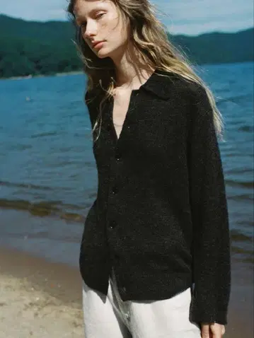 lidnm Alpaca Knit Shirt Cardigan
