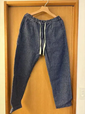 다크 블루 데님 팬츠 허리밴딩 MANASTASH