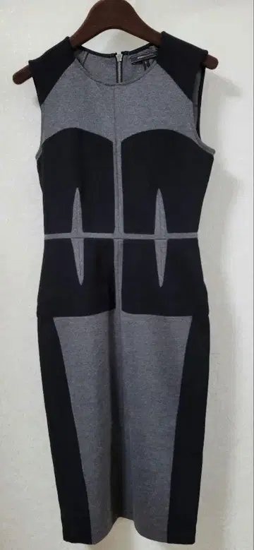 BCBGMAXAZRIA 슬리브리스 원피스 XS 그레이/블랙