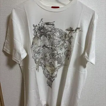 GENGA 아트 프린트 T셔츠 화이트