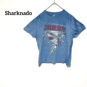I Survived Sharknado 남성용 T셔츠 블루 계열 L