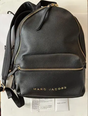 컨디션 최상 MARC JACOBS 블랙 가죽 백팩 로고