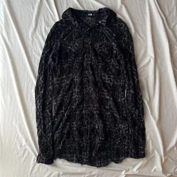 L.G.B. leopard zip check shirt