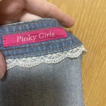 Pinky Girls 노카라 데님 자켓