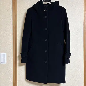 ICB 후드 부착 울 코트