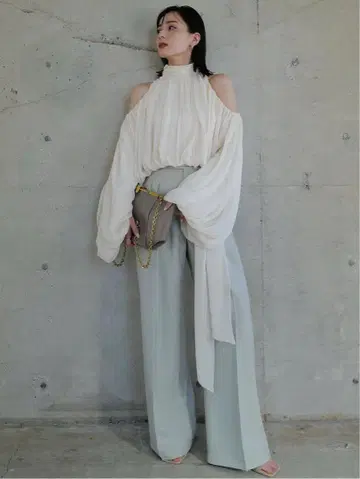 선착순! 아뉴앙스 투 턱 와이드 팬츠 M 사이즈 민트