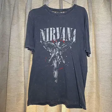 구제 NIRVANA 밴드 다크 그레이 티셔츠 L XL 상당