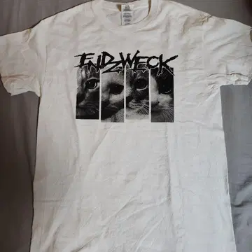 ENDZWECK 고양이 디자인 T셔츠 M 사이즈