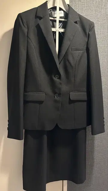 블랙 수트 스커트, 팬츠 포함 3종 세트 11호