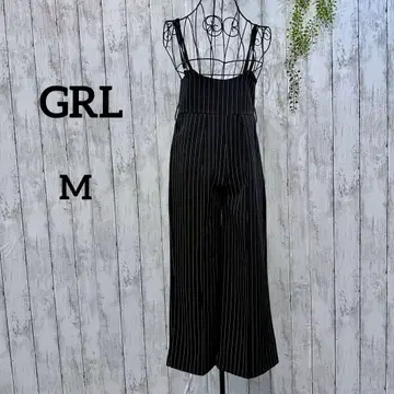 그레일/살로펫 M 블랙 화이트 스트라이프 팬츠 오피스 캐주얼