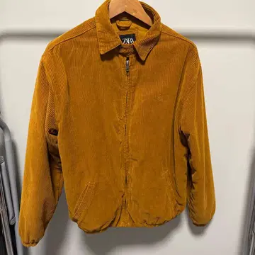 새상품급 ZARA 코듀로이 자켓 블루종 M 머스타드 브라운