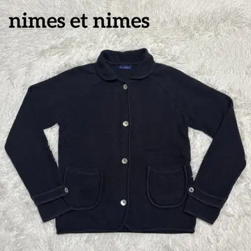 nimes et nimes 카노코 편직 가디건 니임에니임 네이비